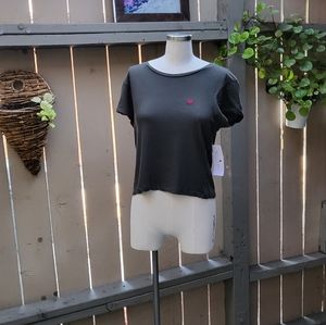 New Spiritual Gangster Give Love Women TEE color VTB  size Small.